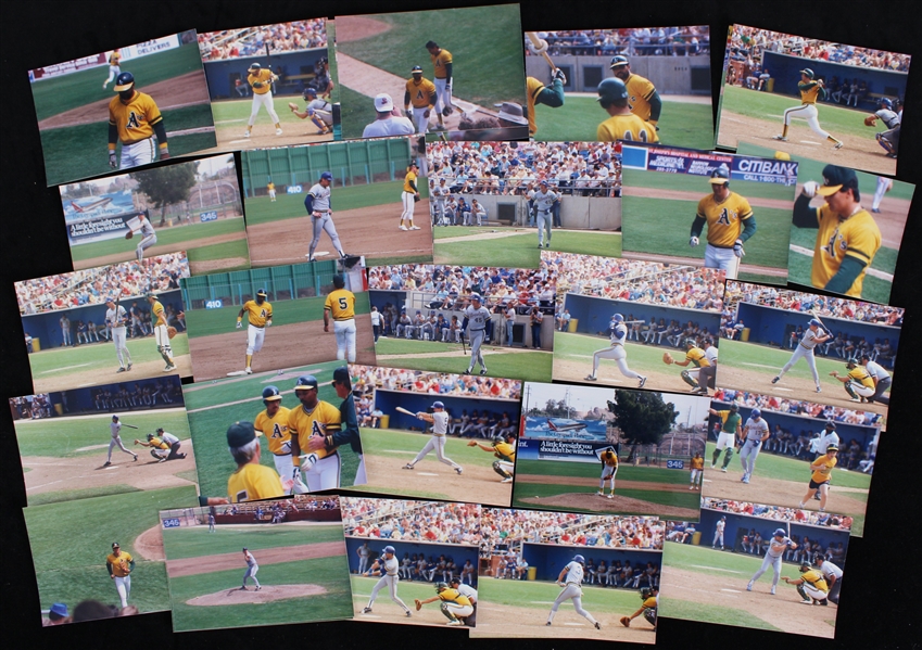 1980s Jose Canseco, Reggie Jackson Oakland As 3.5"x5" Spring Training Photos (Lot of 30) 