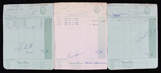 1973 Bob Uecker & more Milwaukee Brewers Signed Hollenden House Receipts (Lot of 3) 