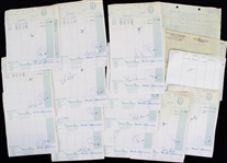 1973 Harvey Kuenn, Don Money & more Milwaukee Brewers Signed Hollenden House Receipts (Lot of 30+) 