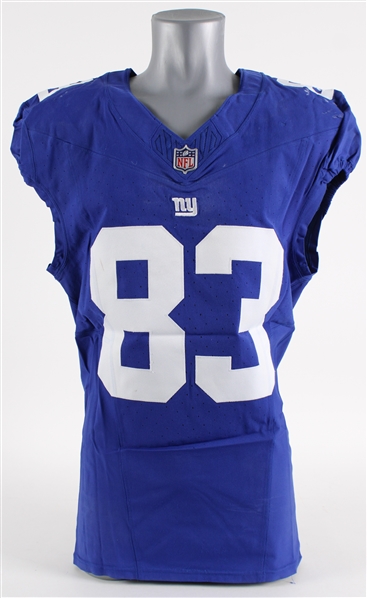 2023 Lawrence Cager New York Giants Signed Game Worn Home Jersey (MEARS LOA)