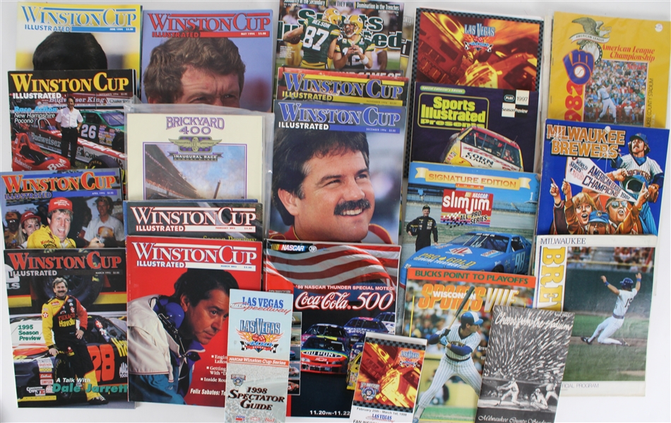 1980s-90s Winton Cup Illustrated, Sports Illustrated, Programs & more (Lot of 45+)