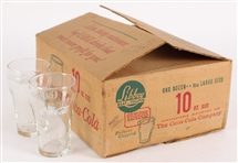 Vintage Coca Cola 5" Glasses in Original Opened Case of 12