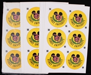 1990s Disney University 8"x13" Original Pinback Button Proof Sheets (Lot of 45+)