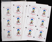 1990s Jiminy Cricket 8"x13" Original Pinback Button Proof Sheets (Lot of 25+)