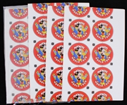 1990s Mickeys World Tour 8"x13" Original Pinback Button Proof Sheets (Lot of 35+)