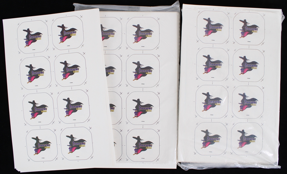 1991 Darkwing Duck  8"x13" Original Pinback Button Proof Sheets (Lot of 60+) 