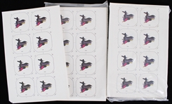 1991 Darkwing Duck  8"x13" Original Pinback Button Proof Sheets (Lot of 60+) 