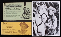 1954-60 Golden G. Ranchers Club Round Up Invite, Ticket & Photo (Lot of 3)