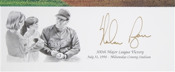 1993 Nolan Ryan 300th Major League Victory Signed 25x33 LE Lithograph (JSA)