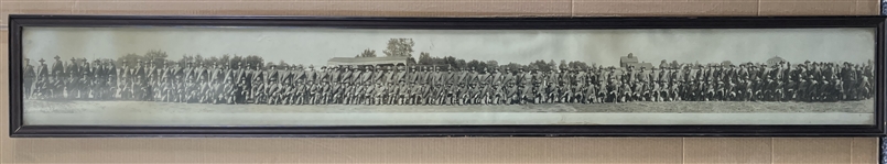 1917 WWI 10" x 69" Framed Panoramic Photo 