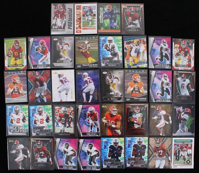 2021-22 NFL Rookie Cards w/ Trevor Lawrence, Amon-Ra St Brown & more (Lot of 36)