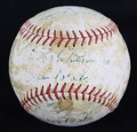 1956 Chicago Cubs Team Signed ONL Giles Baseball 