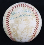 1956 Chicago Cubs Team Signed ONL Giles Baseball 
