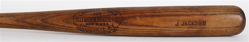 1920's J. Jackson H&B Louisville Slugger 125 Professional Model Side Written Bat (MEARS LOA)