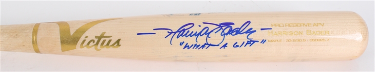 2025 Harrison Bader St Louis Cardinals Signed Game Used Bat (MEARS LOA)(JSA)