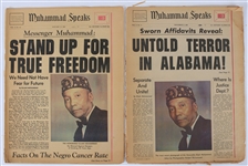 1963-64 Muhammad Speaks Pro-Islam Newspapers - Lot of 2 (Muhammad Ali Troy Kinunen Collection)