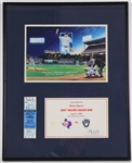 1990 Nolan Ryan Texas Rangers 16x21 Framed 300th Major League Victory w/ Ticket & Certificate 