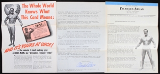 1950's Charles Atlas Health & Strength Exercise Pamphlets w/ Original Mailing Envelopes - Lot of 13