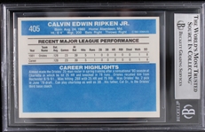 1982 Cal Ripken Baltimore Orioles #405 Donruss Slabbed Card (Beckett 9 MINT) 