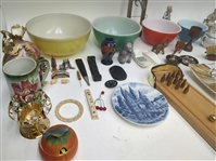 1960s-90s Pyrex Bowls, Glassware, Figurines (Lot of 45+)