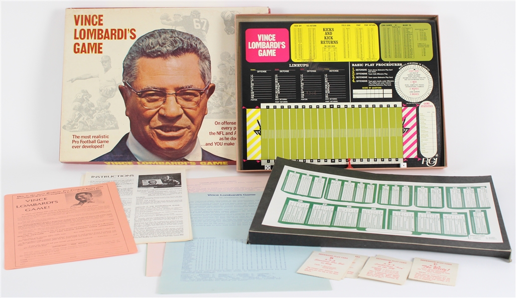 1970 Vince Lombardis Game Research Games Inc. Board Game 