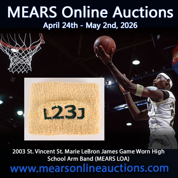 2003 St. Vincent St. Marie LeBron James Game Worn High School Arm Band (MEARS LOA)