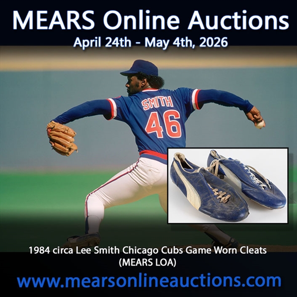 1984 circa Lee Smith Chicago Cubs Game Worn Cleats (MEARS LOA)