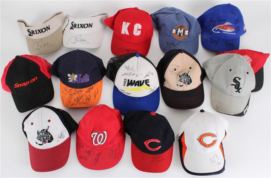 Collection of Signed and Multi Signed Caps (Lot of 40+)