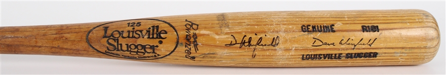 1984-85 Dave Winfield New York Yankees Game Used Signed Bat (JSA) MEARS LOA