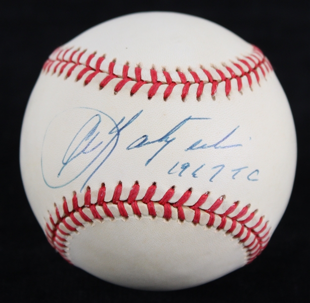 1994-99 Carl Yastrzemski Boston Red Sox Signed OAL Budig Baseball (JSA) 