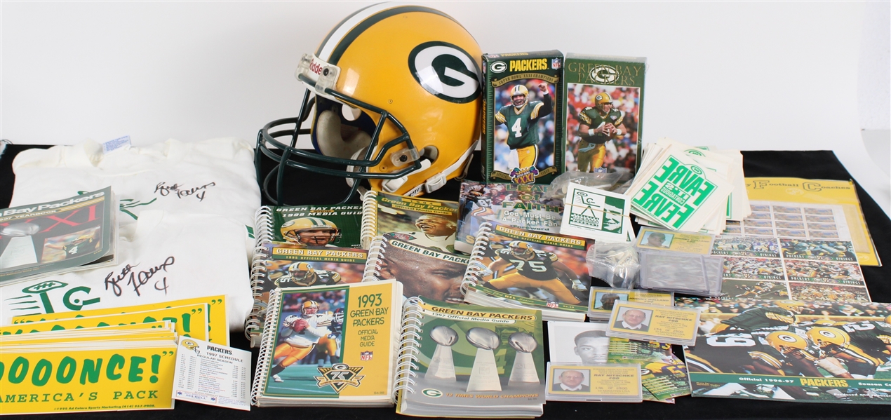1990s Green Bay Packers Collection w/ Brett Favre Signed T-Shirts (Lot of 60+)(JSA) 