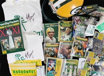 1990s Green Bay Packers Collection w/ Brett Favre Signed T-Shirts (Lot of 60+)(JSA) 
