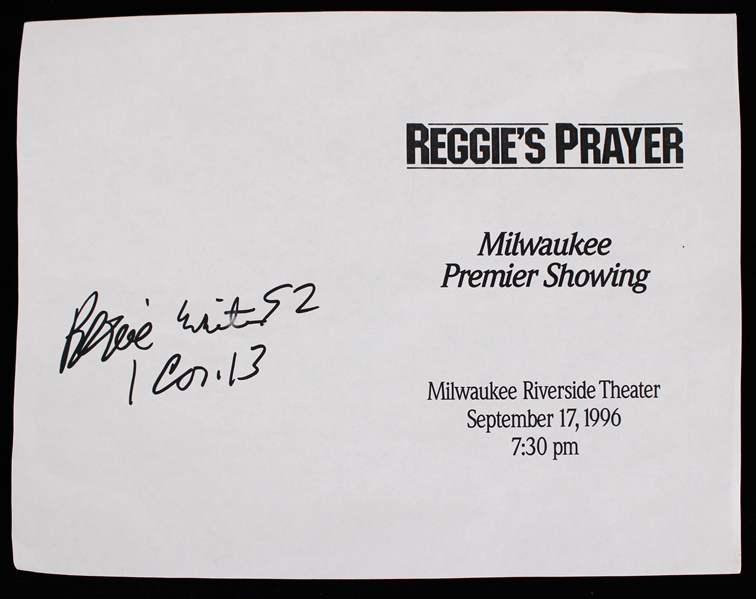 1996 Reggie White Green Bay Packers Signed 8.5"x11" Reggies Prayer Showing (JSA) 