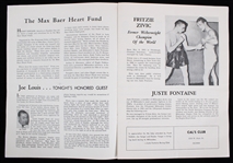 1934-51 Joe Louis Signed Eagle's Max Baer Heart Fund Boxing Show Program (JSA) 