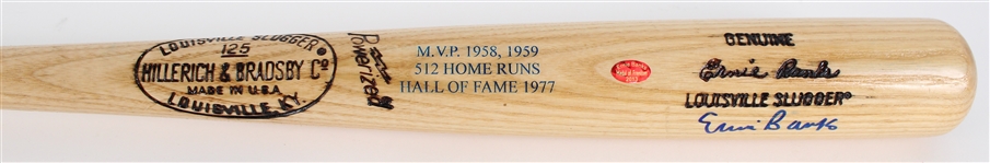 1990s HIGH GRADE Ernie Banks Hillerich & Bradsby Louisville Slugger Signed Bat (JSA) 