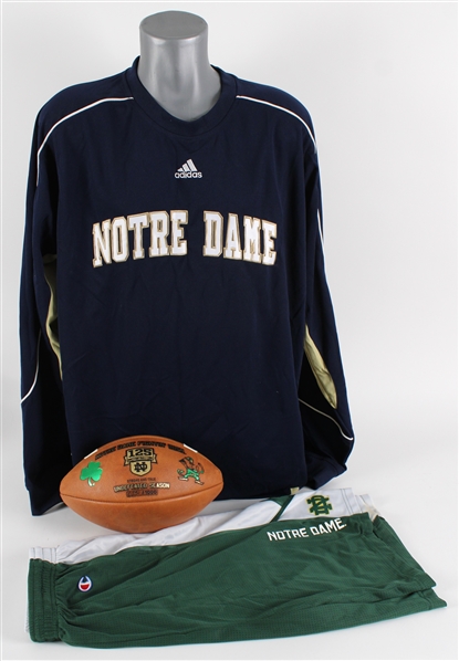 2000s Notre Dame Apparel & Football (Lot of 3)