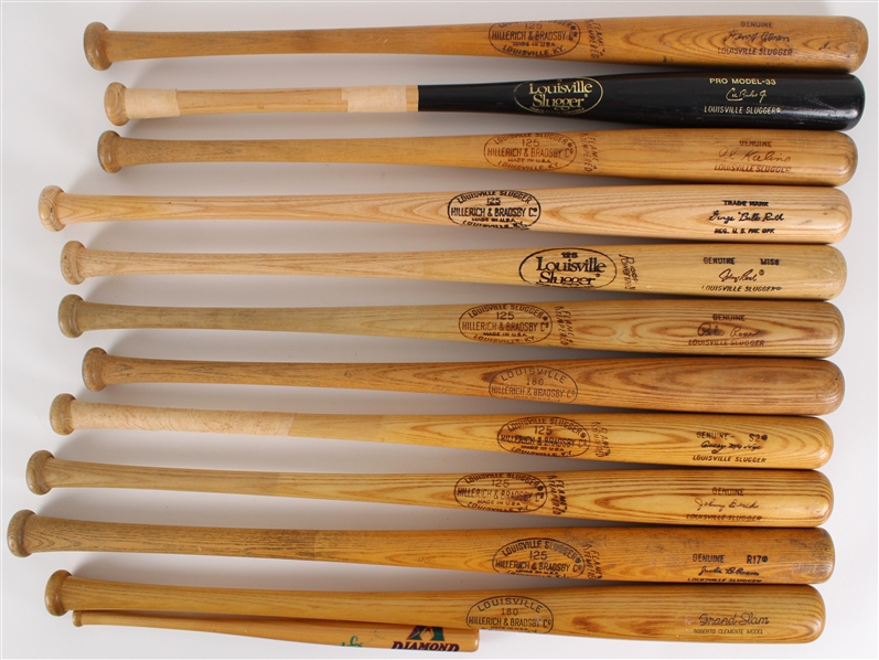 Hillerich & Bradsby Louisville Slugger Store Model Bats (Lot of 12)