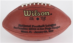 1996 Bart Oates San Francisco 49ers Signed Super Bowl XXIX Football (JSA) 