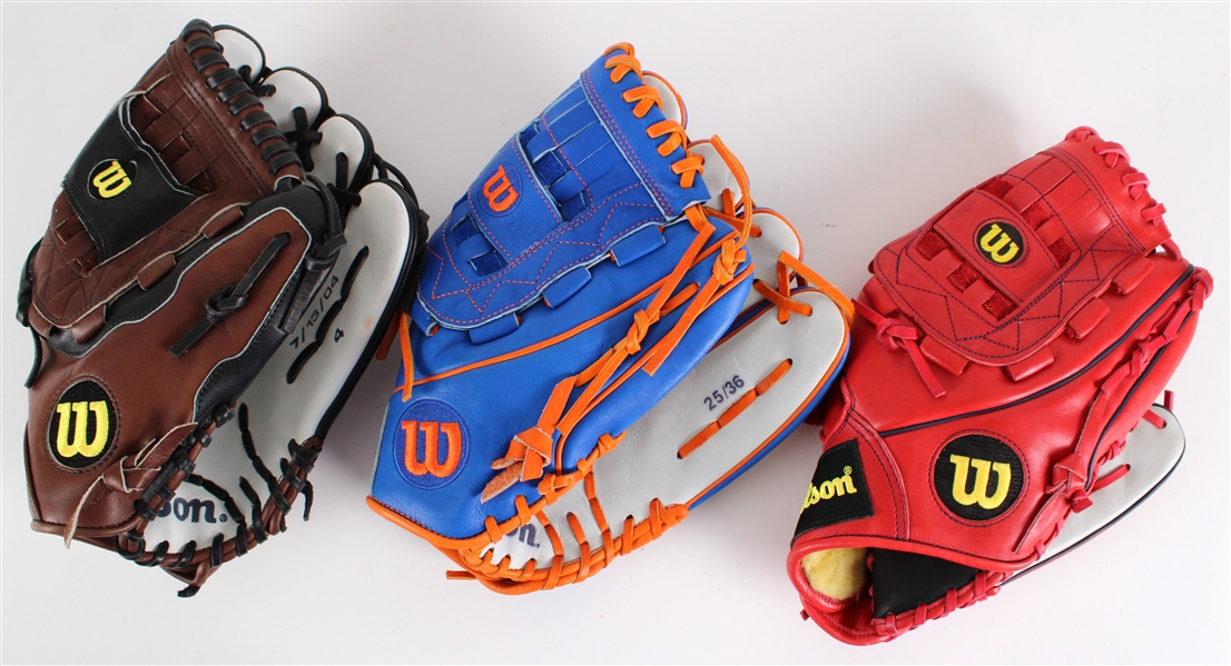 1999-2013 Commemorative All Star Gloves (Lot of 3)