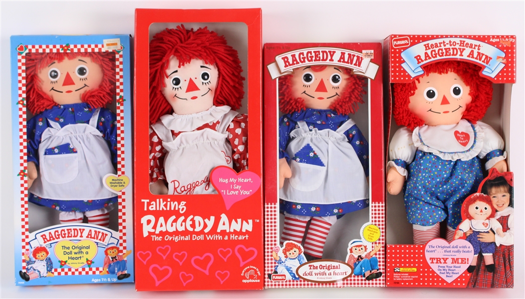 1990s Raggedy Ann & Andy 18" Dolls (Lot of 4)