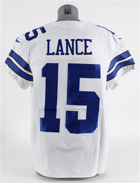 2023 Trey Lance Dallas Cowboys Signed & Inscribed NFLPA Jersey