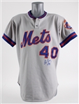 1979 Pat Zachry New York Mets Signed Game Worn Road Jersey (JSA) MEARS LOA