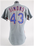 1991 Doug Simons New York Mets Game Worn Road Jersey (MEARS LOA)