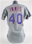 1989 Jeff Innis New York Mets Game Worn Road Jersey (MEARS LOA)