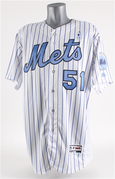 2016 (June 19th) Jim Henderson New York Mets Fathers Day Game Used Jersey