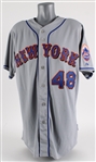 2008 Aaron Heilman New York Mets Game Worn Road Jersey (MEARS LOA)