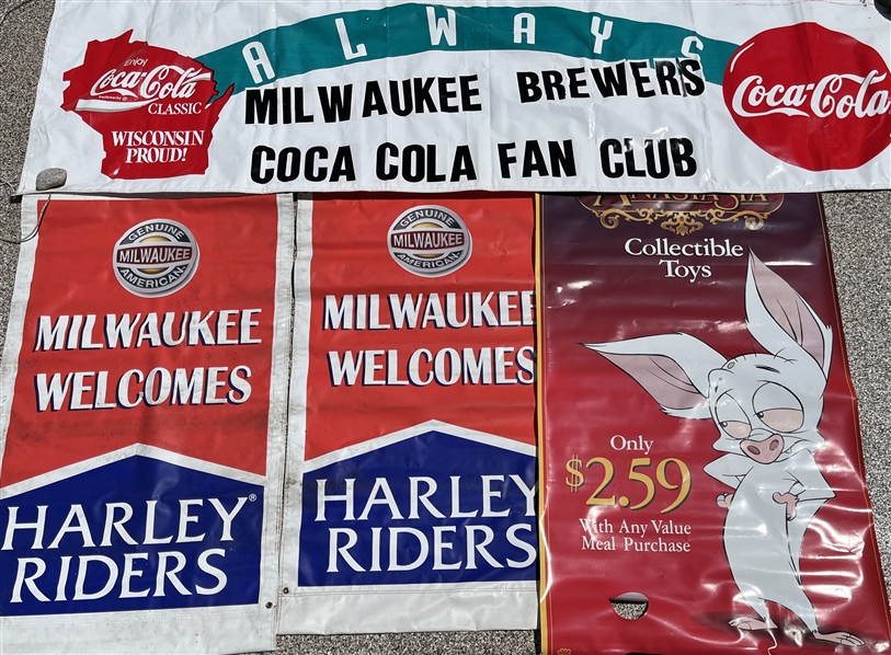 1960s-1990s County Stadium Ameritech Sign, Banners, Trading Cards & Much More (Lot of 2000+)