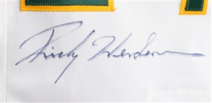 1989-92 Ricky Henderson Oakland Athletics Signed Home Pro Cut Jersey (JSA)