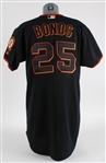 2001-02 Barry Bonds San Francisco Giants Black Alternate Game Jersey (MEARS A5)