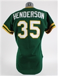 1981-82 Ricky Henderson Oakland Athletics Alternate Professional Model Jersey 